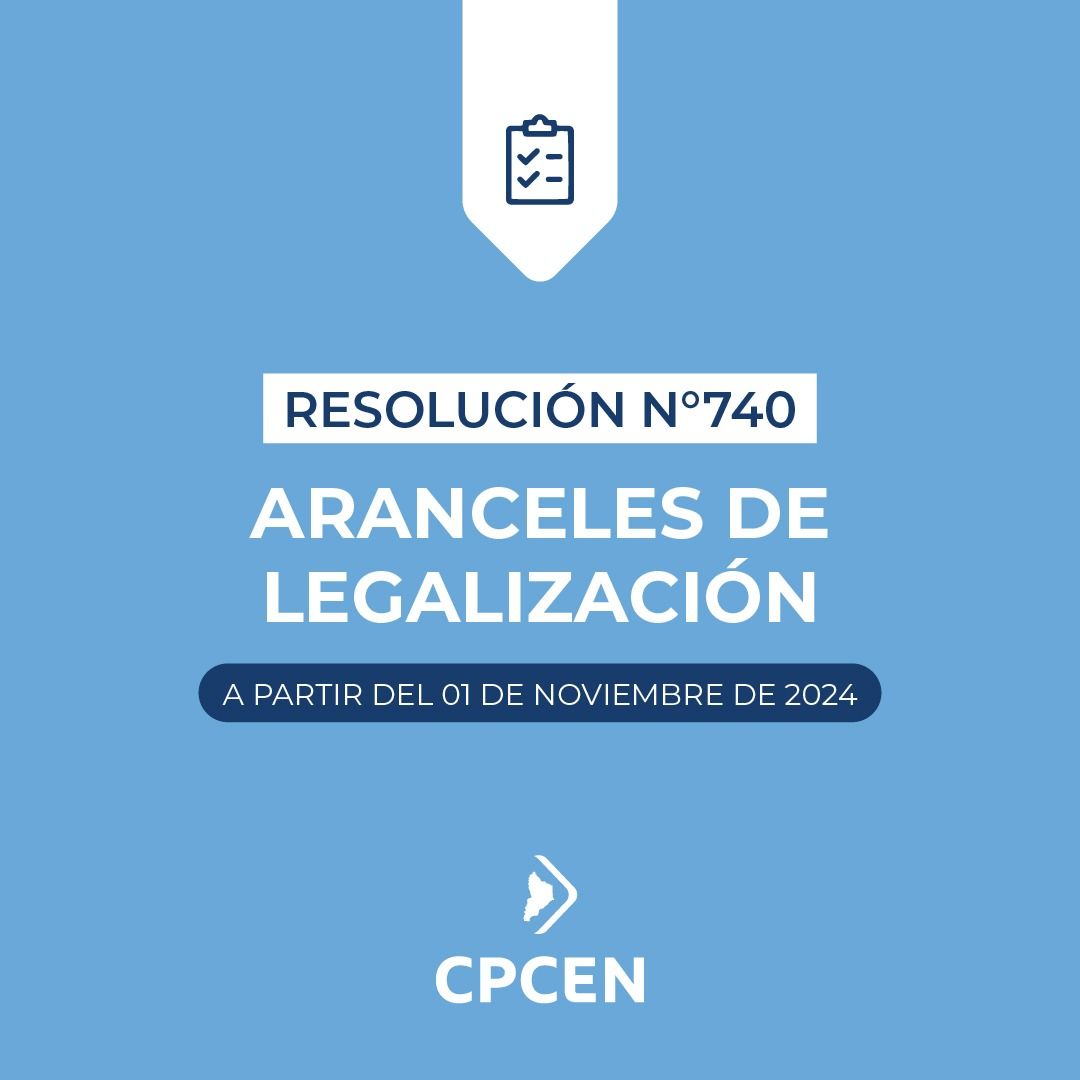 Resolución 740 - Aranceles de Legalización