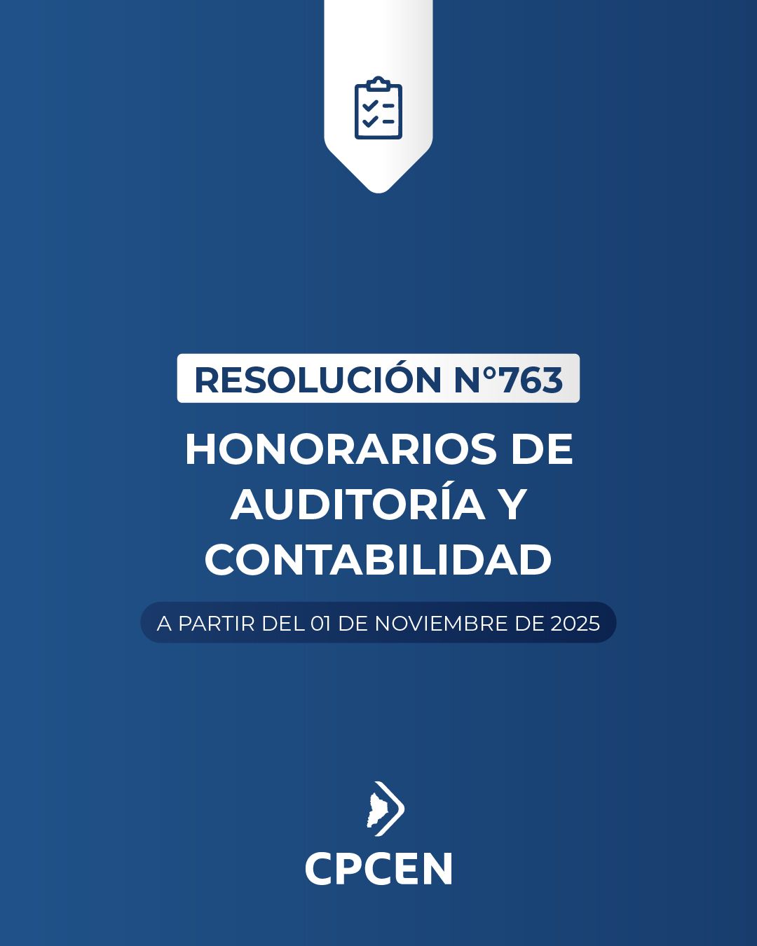 Resolución 763 - Honorarios de Auditoría y Contabilidad