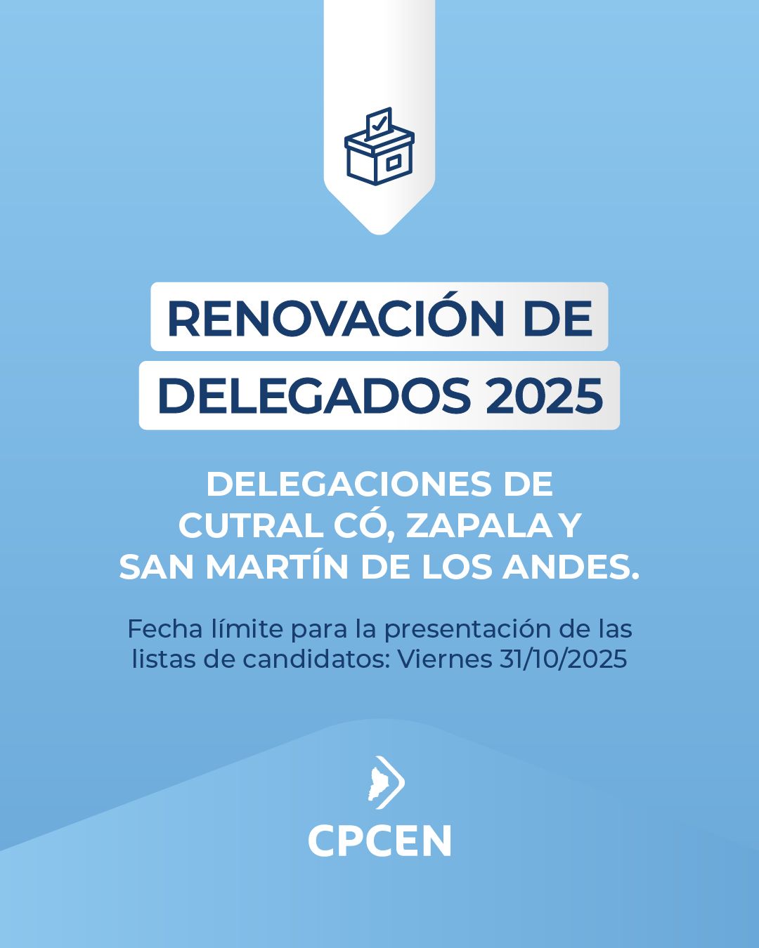 Renovación de delegados 2025