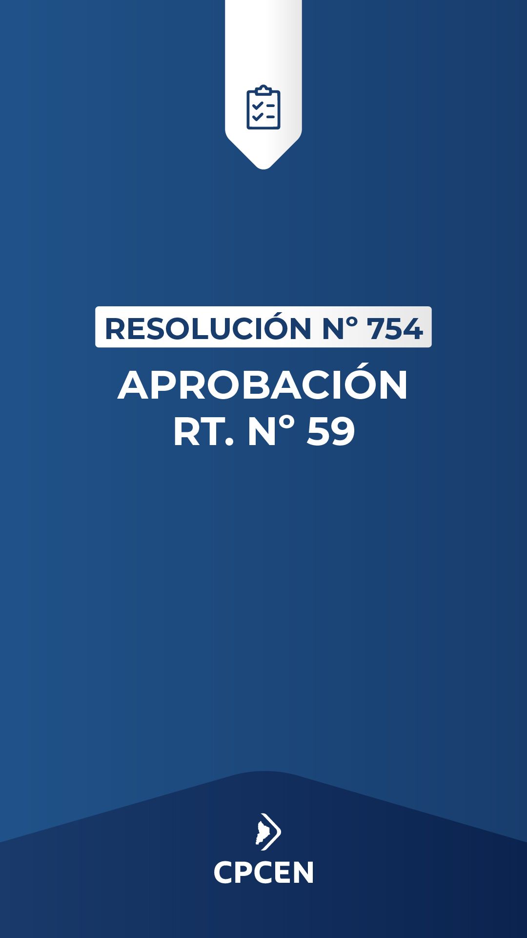 Resolución 754 - Aprobación RT 59.