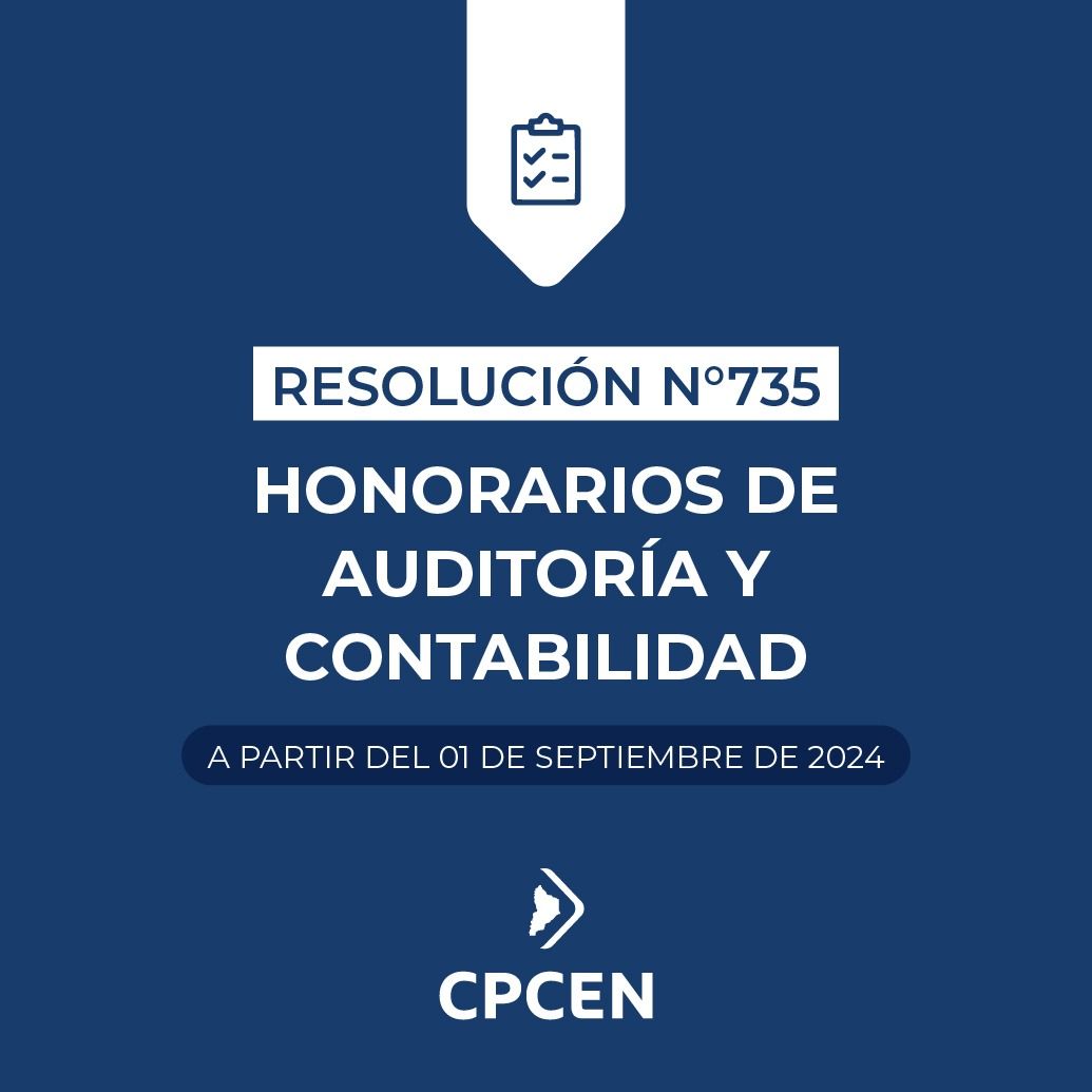 Resolución 735 - Honorarios de Auditoria y Contabilidad