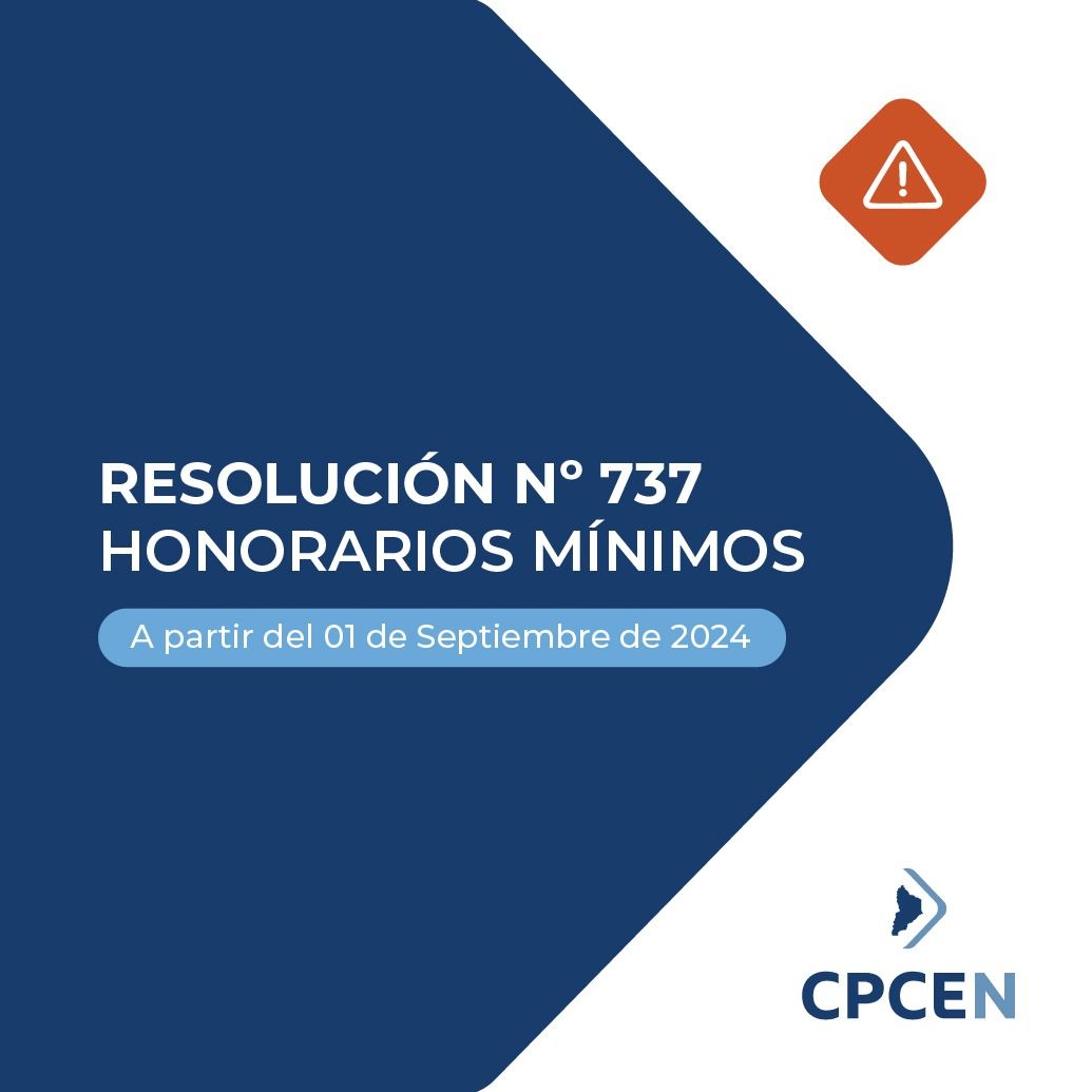 Resolución 737 - Honorarios Mínimos