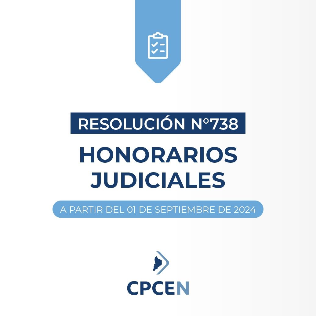 Resolución 738 - Honorarios Judiciales