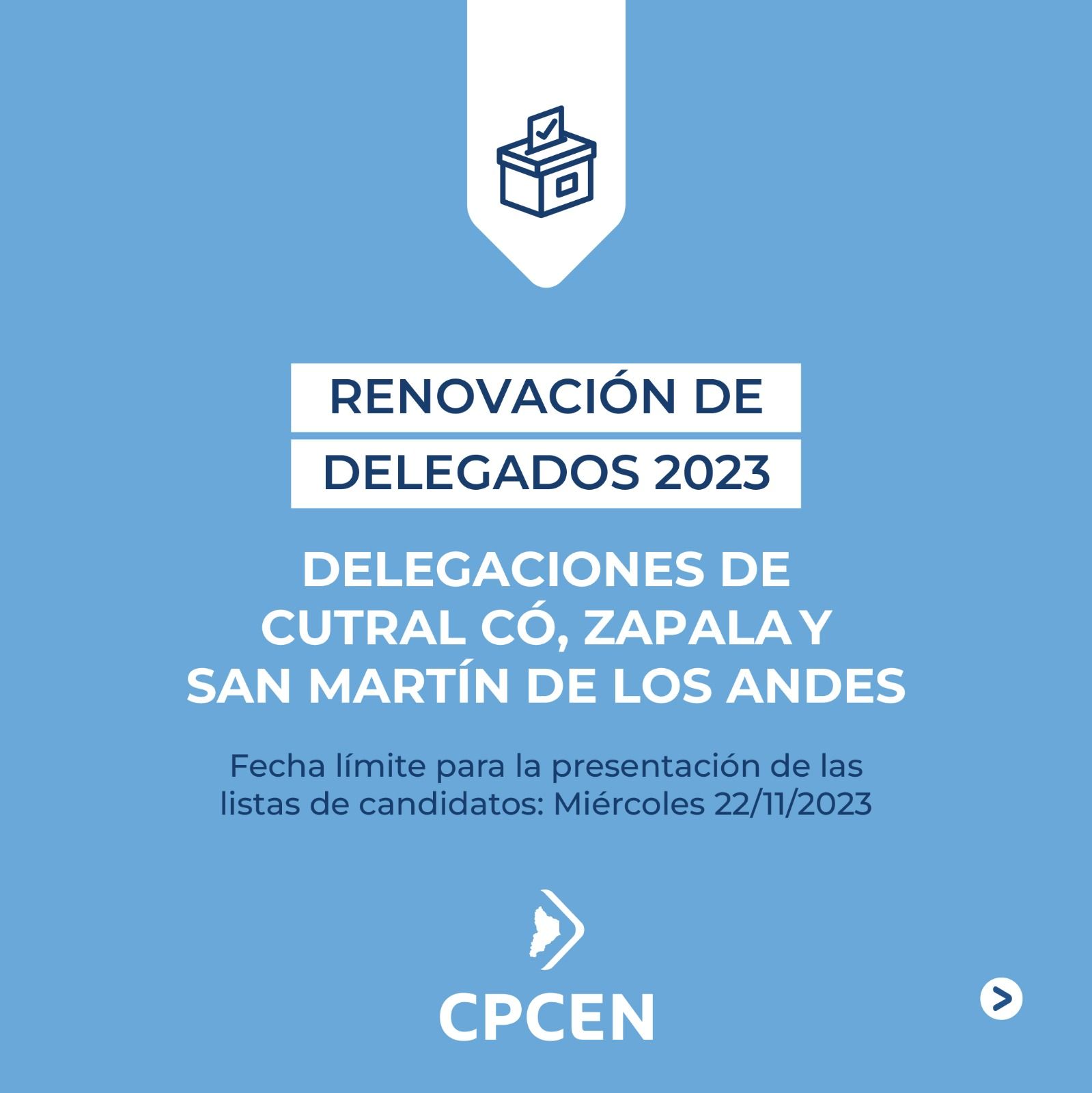 Renovación de delegados 2023